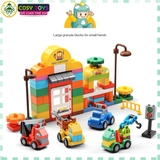 Đồ chơi lắp ghép xếp hình lắp ráp đa năng trạm xăng dầu cao cấp với 105 chi tiết