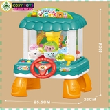 Đồ chơi máy gắp thú chạy pin sạc có đèn, nhạc cao cấp cho bé