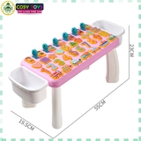 Bàn học chữ số thông minh 5 trong1 có câu cá nam châm 40 chi tiết: câu cá và ghép số, nhân vật, phương tiện giao thông, hình khối học đếm mẫu mới