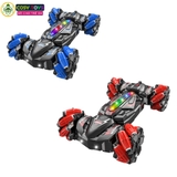 Đồ chơi xe đua đua bánh xoắn thân dài stunt racer xoay 360 độ có điều khiển từ xa 4 chiều cho bé