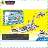 Đồ chơi lắp ghép xếp hình tàu chiến 8 trong 1 với 714 mảnh ghép cho bé
