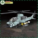 Đồ chơi lắp ghép xếp hình máy bay trực thăng vũ trang với 597 mảnh ghép