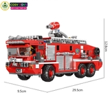 Đồ chơi lắp ghép xếp hình xe cứu hỏa cỡ lớn với 720 mảnh ghép