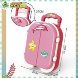 Đồ chơi va li câu cá bằng nam châm hoặc móc, có đèn và nhạc và đĩa xoay cho bé