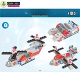 Đồ chơi lắp ghép xếp hình tàu chiến đấu cao cấp 8in1 với mẫu nhỏ 3in1 mẫu mới với 651 mảnh ghép