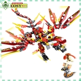 Đồ chơi lắp ghép xếp hình lắp ráp Ninjago rồng lửa của Kai với 599 chi tiết