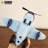 Đồ chơi mô hình 4 trong 1 gồm xe ô tô, tàu hỏa, xe máy bay, xe máy cày có thể tháo lắp được cho bé