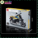 Đồ chơi lắp ghép xếp hình xe moto vàng đen với 187 mảnh ghép cho bé