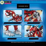 Đồ chơi lắp ghép xếp hình khủng long robot mẫu 3 trong 1 với 811-858 chi tiết