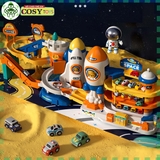 Đồ chơi mô hình bãi đỗ xe không gian nhiều tầng kèm âm thanh và ánh sáng cho bé