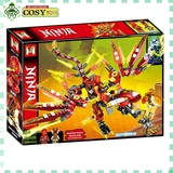 Đồ chơi lắp ghép xếp hình lắp ráp Ninjago rồng lửa của Kai với 599 chi tiết