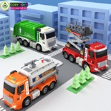 Đồ chơi xe nâng hạ hàng chạy bằng pin với đèn và nhạc cho bé