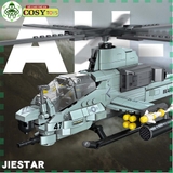 Đồ chơi lắp ghép xếp hình máy bay trực thăng vũ trang với 597 mảnh ghép