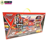 Đồ chơi lắp ráp mô hình bãi đỗ xe thông minh Parking Lot Mc Queen ( kèm 4 xe ô tô) cho bé