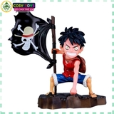 Mô hình OnePiece Luffy cầm cờ bang siêu chất cao 18cm nặng 300g , Figure OnePiece - có hộp đẹp
