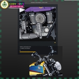 Đồ chơi lắp ghép xếp hình xe moto vàng đen với 187 mảnh ghép cho bé