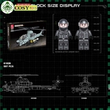 Đồ chơi lắp ghép xếp hình máy bay trực thăng vũ trang với 597 mảnh ghép