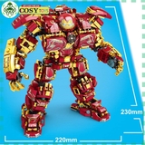 Đồ chơi lắp ghép xếp hình bộ giáp Steel Mecha của Iron Man với 1595 mảnh ghép