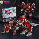 Đồ chơi lắp ghép xếp hình khủng long robot mẫu 3 trong 1 với 811-858 chi tiết