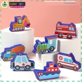 Bàn học chữ số thông minh 5 trong1 có câu cá nam châm 40 chi tiết: câu cá và ghép số, nhân vật, phương tiện giao thông, hình khối học đếm mẫu mới