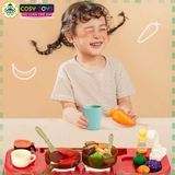 Đồ chơi mô hình bếp nấu ăn kèm dụng cụ bếp, đồ ăn kèm hiệu ứng khói khi chơi với hơn 48 chi tiết