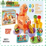 Hộp đất nặn hình con heo với các khuôn làm đồ ăn đủ màu sắc