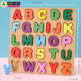 Đồ chơi bảng số từ 1 đến 20 và bảng chữ cái alphane bằng gỗ kích thích sáng tạo và tư duy cho bé