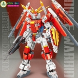 Đồ chơi lắp ghép xếp hình robot Mecha Warior đỏ xanh với 711-753 chi tiết cho bé