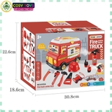 Đồ chơi xe cứu hỏa đa năng kèm 33 dụng cụ chữa cháy cho bé