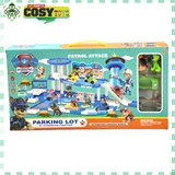 Đồ chơi lắp ráp mô hình bãi đỗ xe của những chú chó cứu hộ và Poli Car Parking Lot cho bé