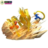 Mô hình DragonBall Goku đại chiến Vegeta Majin - cao 17cm - ngang 25cm - nặng 400gram - phụ kiện : có đèn LED - Dragon Ball