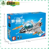 Đồ chơi lắp ghép xếp hình máy bay tiêm kích phản lực cao cấp với 338 mảnh ghép