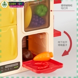 Đồ chơi mô hình bếp nấu ăn kèm dụng cụ bếp, đồ ăn kèm hiệu ứng khói khi chơi với hơn 48 chi tiết