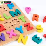 Đồ chơi bảng số từ 1 đến 20 và bảng chữ cái alphane bằng gỗ kích thích sáng tạo và tư duy cho bé