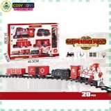 Đồ chơi đoàn Tàu lửa chạy trên đường ray, chạy pin có âm thanh và đèn cho bé