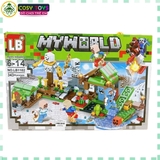 Đồ chơi lắp ghép xếp hình lắp my world ngôi làng tuyết với 343 chi tiết