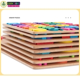 Đồ chơi bảng số từ 1 đến 20 và bảng chữ cái alphane bằng gỗ kích thích sáng tạo và tư duy cho bé