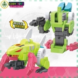 Đồ chơi robot quái thú hồng lắp ghép từ 6 robot thú cho bé