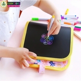 Sổ vẽ viết tự xóa chất liệu Graffiti phát sáng có tặng kèm bút và giấy lau (10 trang + 6 bút màu)