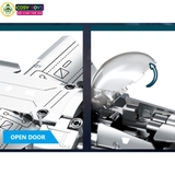 Đồ chơi lắp ghép xếp hình máy bay tiêm kích vũ trang màu đen cực đẹp kèm giá đỡ với 660 mảnh ghép