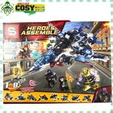 Đồ chơi lắp ghép xếp hình phi thuyền siêu chiến đấu Thanos bộ 8 trong 1 với 685 mảnh ghép