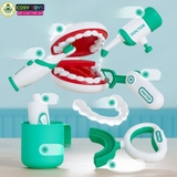 Đồ chơi mô hình bác sỹ nha khoa khám bệnh với hơn 30 chi tiết có hiệu ứng nhạc và đèn cho bé