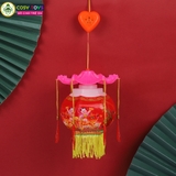 Đồ chơi lồng đèn trung thu mái đình cỡ lớn có nhạc và đèn nhiều mẫu cho bé