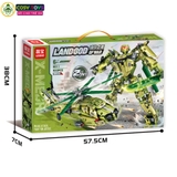 Đồ chơi lắp ghép xếp hình 2 trong 1 xe tăng, máy bay, trực thăng và mô tô biến hình thành robot cỡ lớn với hơn 946 - 1326 - 919 - 933 chi tiết