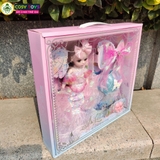 Đồ chơi búp bê mô nàng tiên cá cỡ lớn kèm nơ váy, giày và phụ kiện cho bé