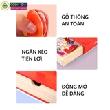 Đồ chơi bảng gỗ ghép nam châm hai mặt nhiều chủ đề cho bé