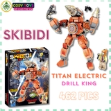 Đồ chơi lắp ghép xếp hình các nhân vật Skibidi với hơn 473 mảnh ghép