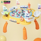 Đồ chơi bàn câu cá chạy pin có cần câu và chân đế cao cho bé