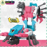 Đồ chơi robot quái thú hồng lắp ghép từ 6 robot thú cho bé