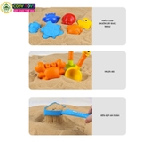 Đồ chơi xô xúc cát đi biển kèm các vịt, khuôn sao biển cua..và xẻng xúc cát cho bé